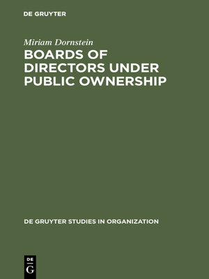 cover image of Boards of Directors under Public Ownership